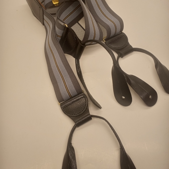 Vintage CAS Germany Grey and Blue Suspenders - Picture 5 of 14